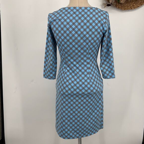 J.McLaughlin Catalina Cloth Square‎ Neck MIDI Pullover Dress Pockets Blue XS - Picture 3 of 13